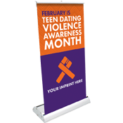 Dating Violence Awareness Mini Retract-A-Banner
