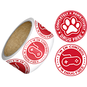 Red Ribbon Sticker Roll