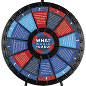"What Would You Do?" Large Wheel- Sextortion/Social Medial Graphics Only