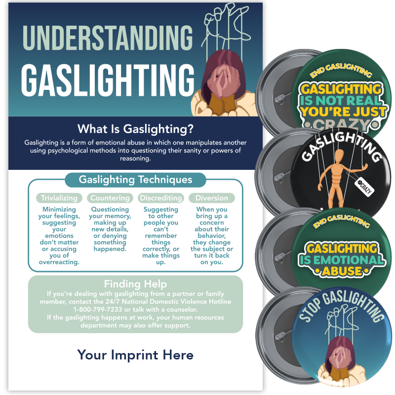 Gaslighting Mini Poster and Button