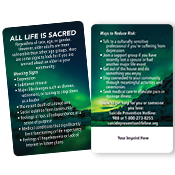 Elder Native Suicide Wallet Card