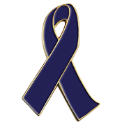 Blue Ribbon Lapel Pin