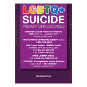 LGBTQ+ Suicide Awareness Resources Magnet
